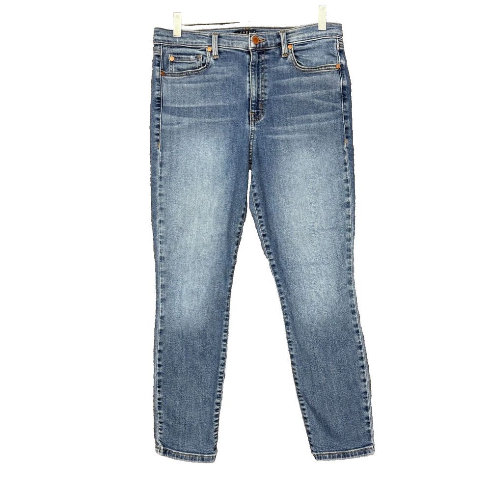 Level 99 Jeans Womens 10 30 Blue Nostalgic Skinny Cotton Stretch Mild Distressed